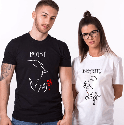 Tee shirt couple beauté