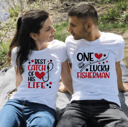 Tee shirt couple coup de cœur 
