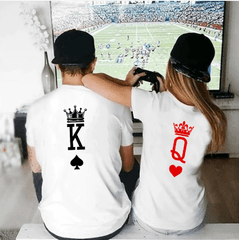 Tee shirt couple couronne roi et reine