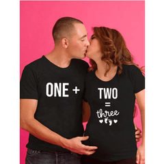 Tee shirt couple nous sommes 3