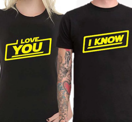 Tee shirt couple I love You