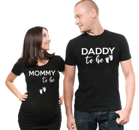 Tee shirt couple Mommy et Daddy