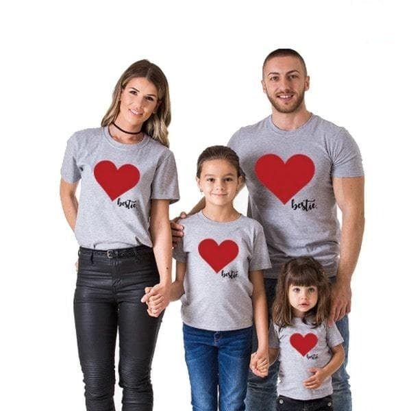 Tee shirt famille assorti amour