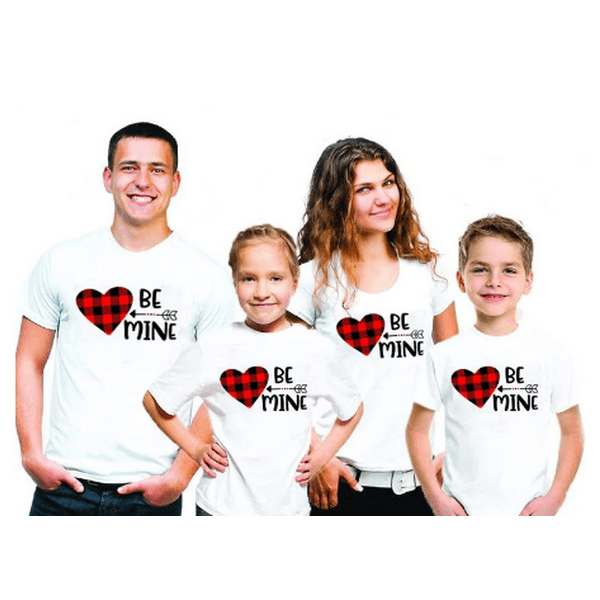 Tee shirt famille assorti flèche et cœur 