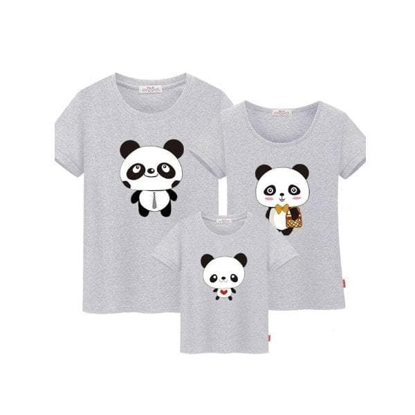 Tee shirt famille assorti panda
