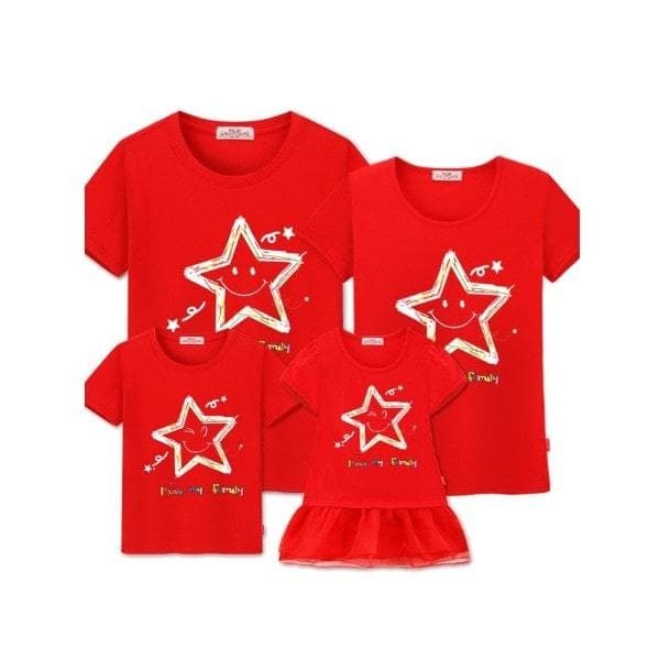Tee shirt famille assorti petite étoile