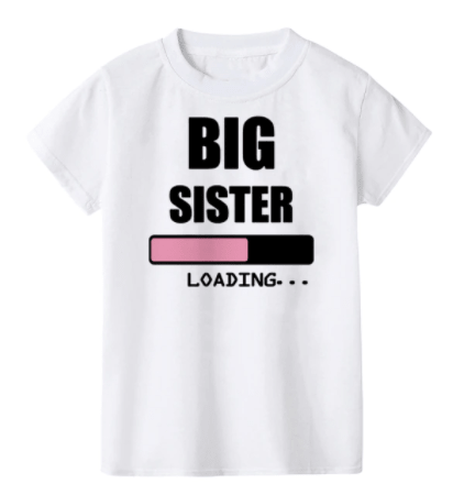 Tee shirt frère et sœur annonce grossesse rose