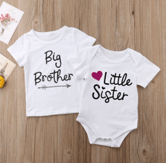 Tee shirt frère et sœur décontracté 