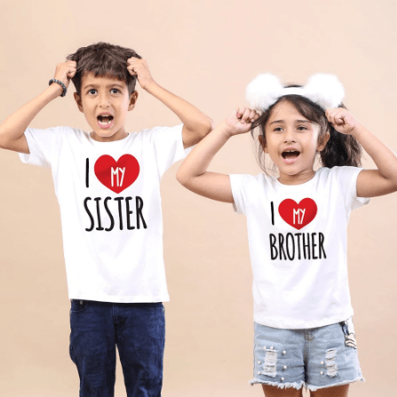Tee shirt frère et sœur je t'aime