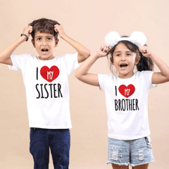 Tee shirt frère et sœur je t'aime