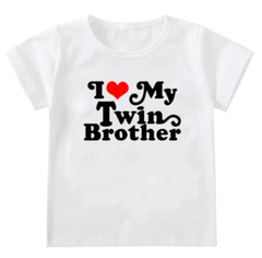 Tee shirt frère et sœur jumeaux frère