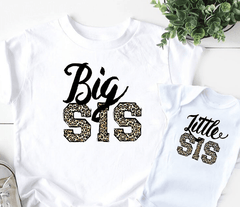 Tee shirt grande et petite soeur léopard