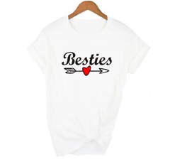 Tee shirt meilleure amie Besties droite