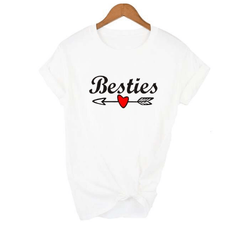 Tee shirt meilleure amie Besties gauche