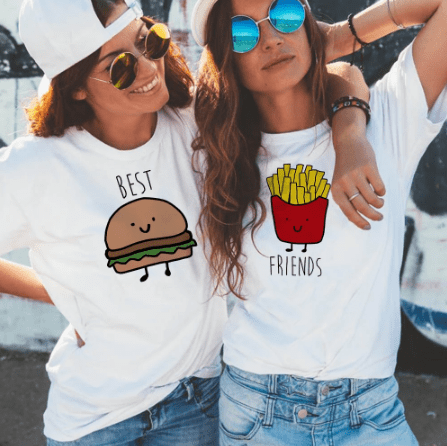 Tee shirt meilleure amie fastfood