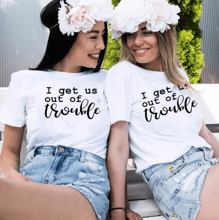 Tee shirt meilleure amie trouble