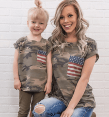Tee shirt mère fille militaire