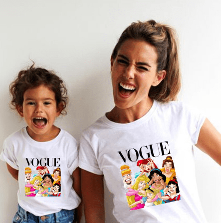 Tee shirt mère fille princesses folles