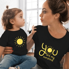 Tee shirt mère fille tu es mon soleil