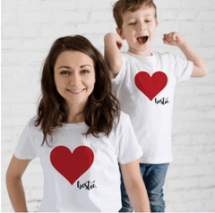 Tee shirt mère fils cœur 