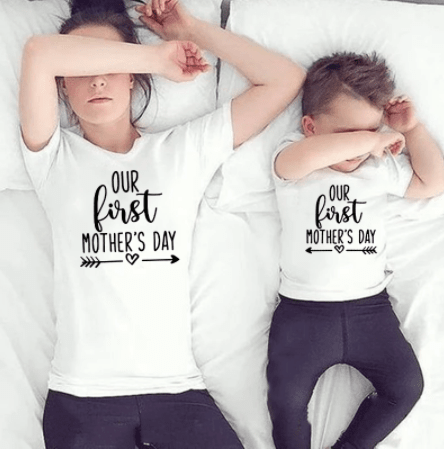 Tee shirt mère fils fête des mères