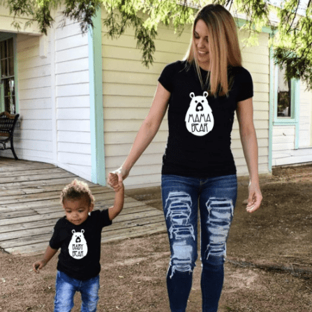 Tee shirt mère fils ours