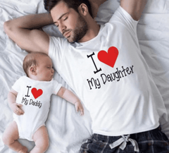 Tee shirt père fille je t'aime