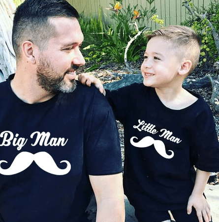 Tee shirt père fils imprimé homme important