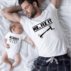 Tee shirt père fils réparation