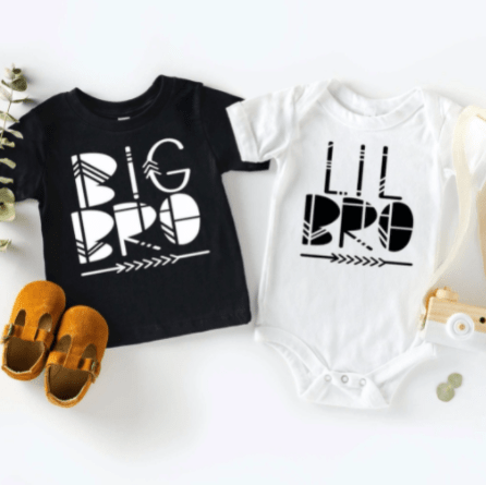 Tee shirt petits frères imprimé géométrie