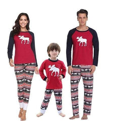 Pyjama noël famille cerf de noël