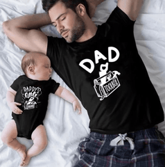 tee shirt père fils imprimé outils